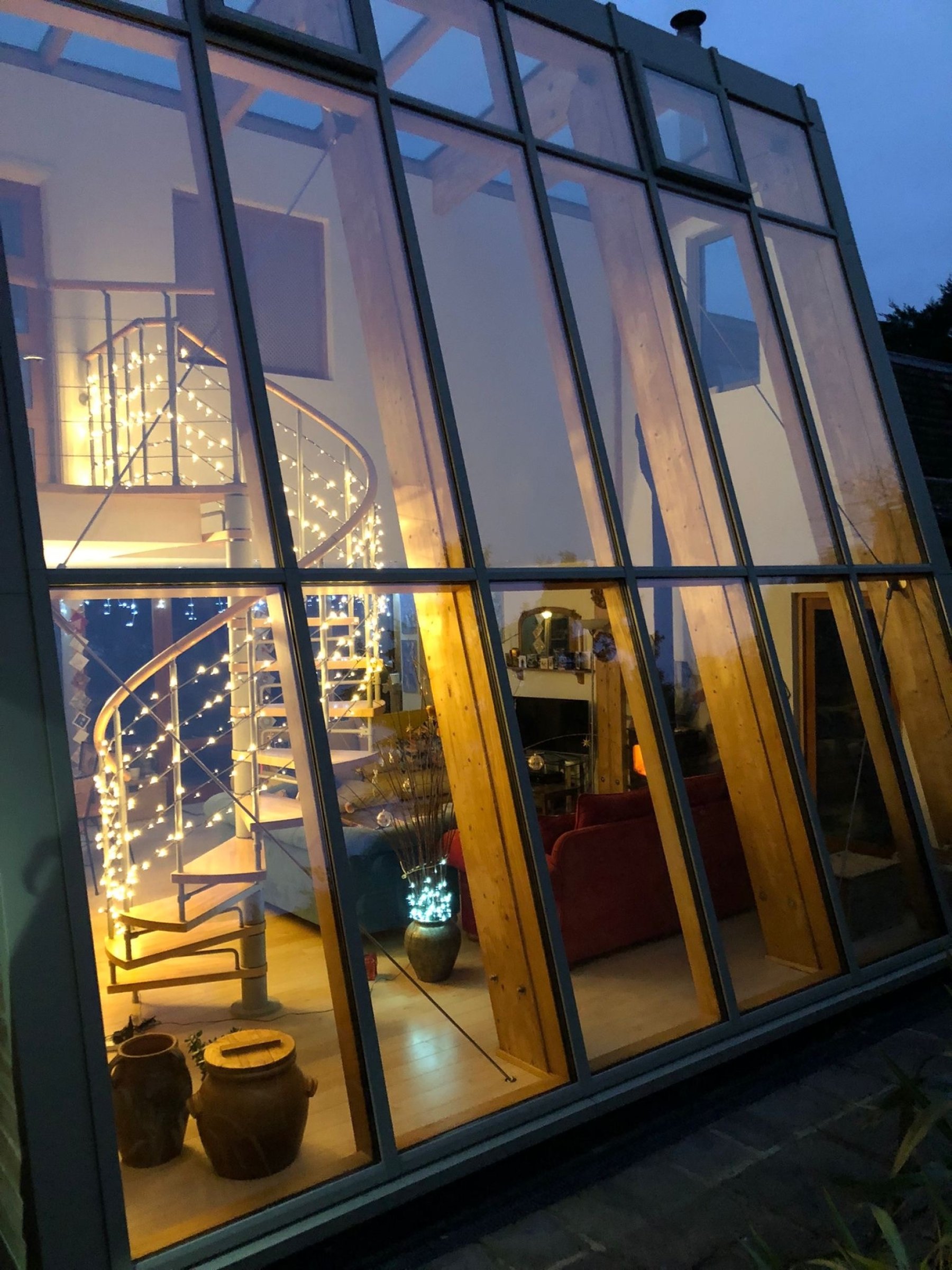 Completed screen at night